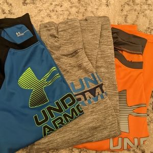 3 Under Armour long sleeve boy shirts